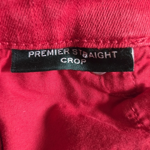 Lauren Ralph Lauren Red Premier Straight Crop Pants Size 14P - Picture 7 of 9